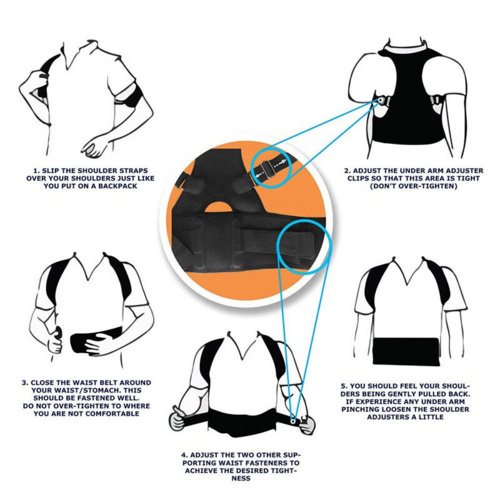 Magnetic Posture Corrector | Back & Shoulder Support for Work