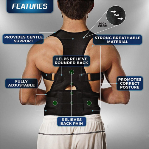 Magnetic Posture Corrector | Back & Shoulder Support for Work
