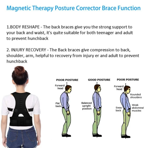 Magnetic Posture Corrector | Back & Shoulder Support for Work