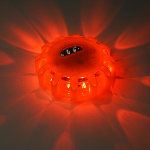 LED Roadside Safety Beacons (Set) | Flashing Emergency Discs