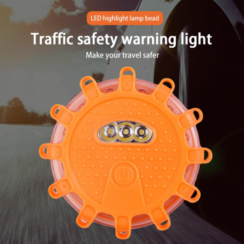 LED Roadside Safety Beacons (Set) | Flashing Emergency Discs